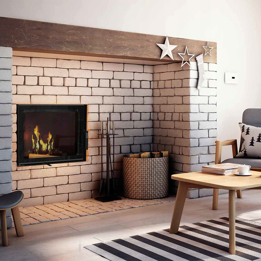 Kominek z płaszczem wodnym KRATKI ZUZIA 12 kW Ø 200