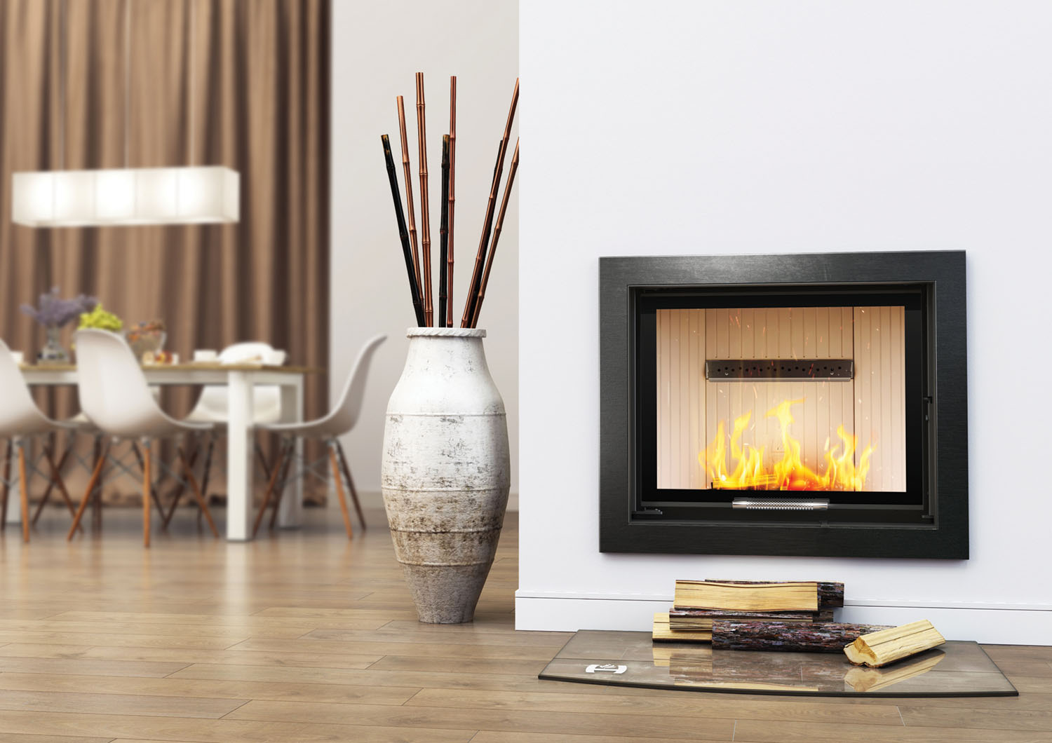 Kominek Stalowy Hitze Aranżacja