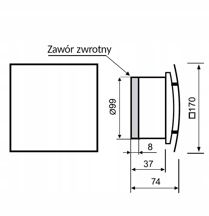 Specyfikacja techniczna wentylatora MMP 100