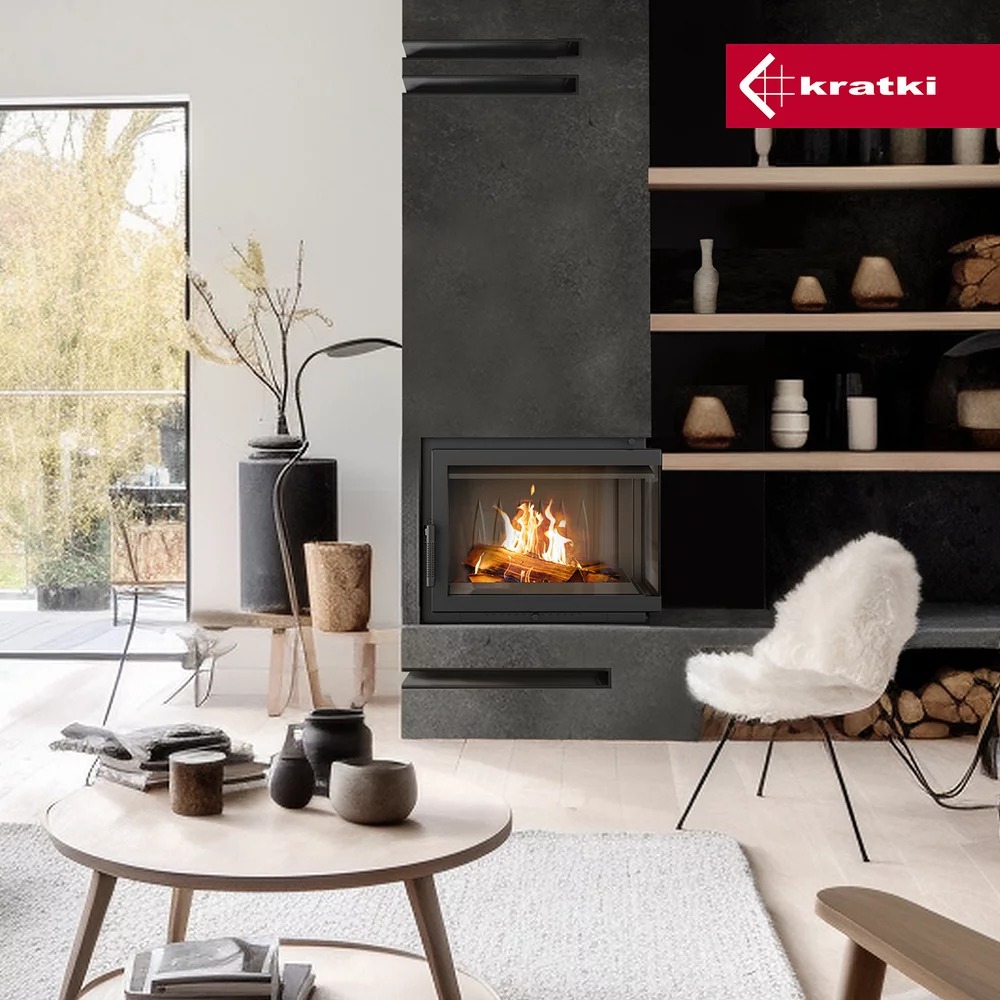 Kominek powietrzny żeliwny KRATKI SIMPLE lewy BS 8 kW Ø 150