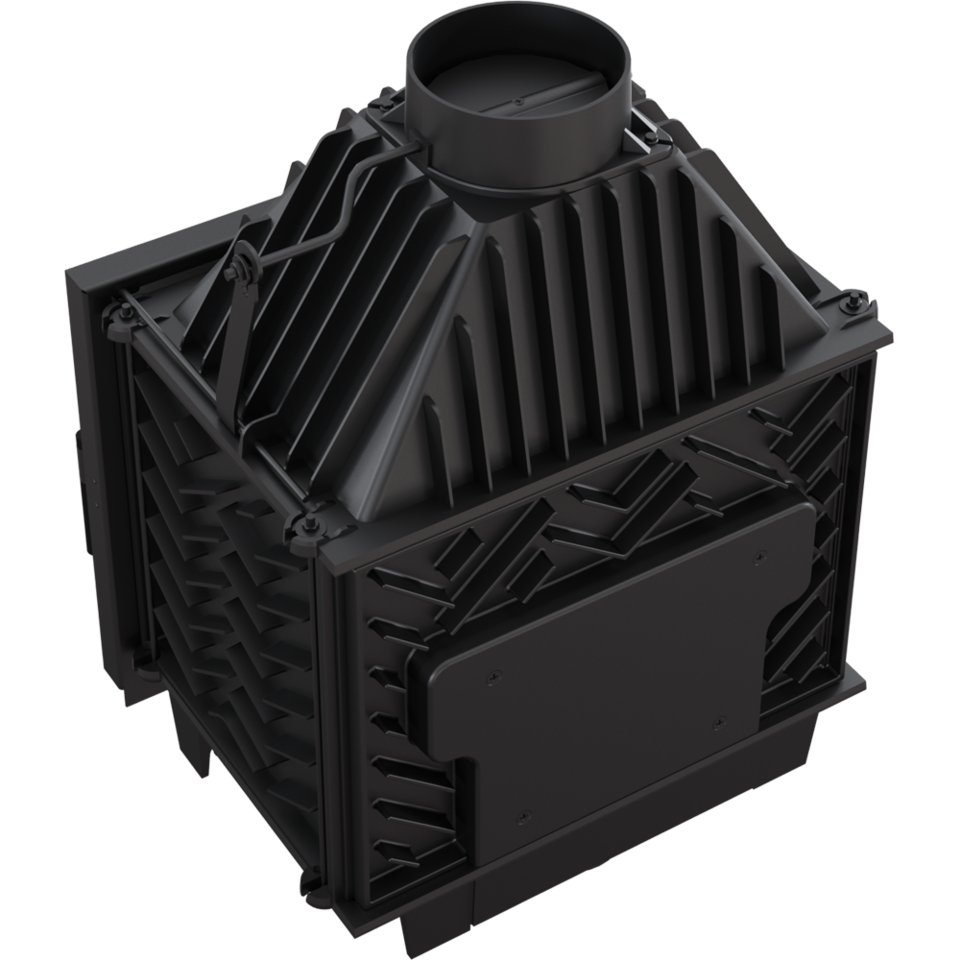Kominek z płaszczem wodnym KRATKI ZUZIA 12 kW Ø 200
